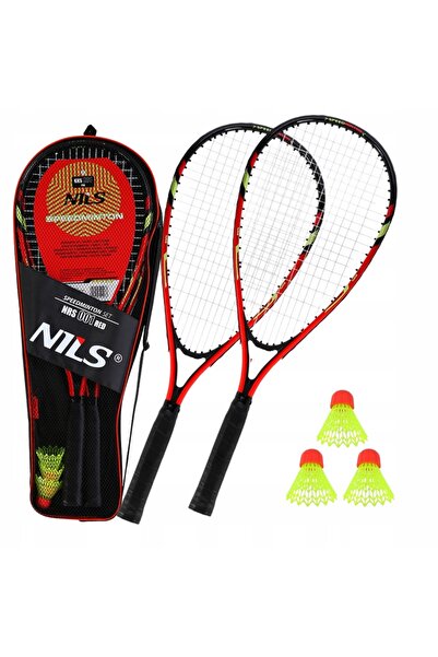 NİLSU Set rachetă + fluturaș pentru jocul de badminton SPEED Crossmintona 6 î...