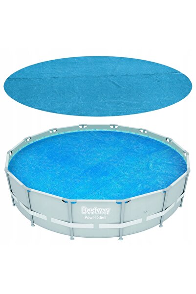 BESTWAY Prelată pentru piscină cu cadru 417 cm 58252, covor protector pentru ...