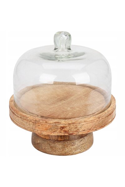 Home Styling Collection FARFURIE MICĂ DE PRĂJITURI DIN LEMN CU CAPAC, FARFURI...