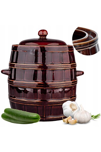 Perfect Home Borcan de fermentare de 5L pentru castraveți și varză, cu supapă...