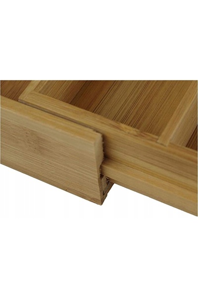 Excellent Houseware Organizator extensibil din bambus pentru tacâmuri, pentru...