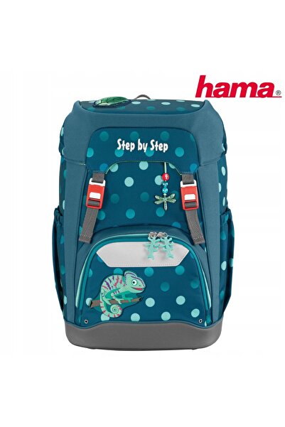 NO BRAND Ghiozdan școlar evolutiv pentru copii, Grade Tropical Chameleon, 22L