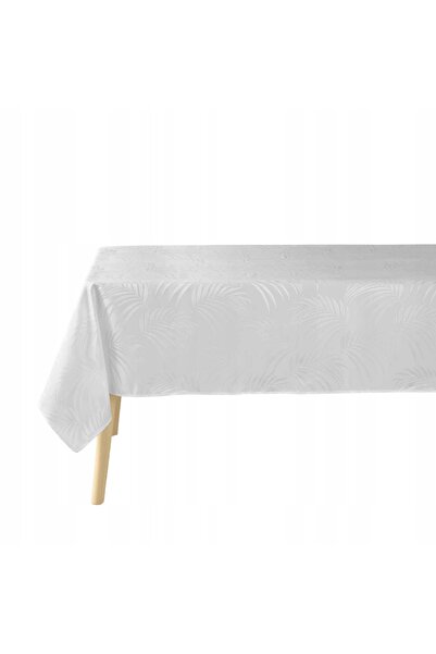Douceur D'INTERIEUR Față de masă albă jacard cu model frunze 140x240 cm