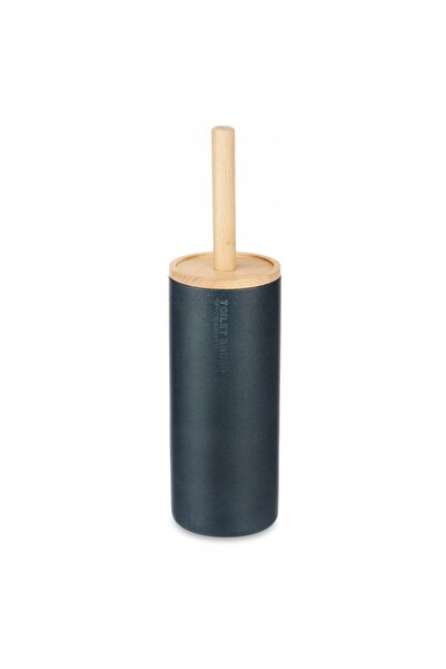 BERILO Perie WC neagră, din plastic, minimalistă, Freshy, 38x10 cm