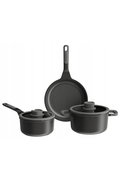 Berghoff Leo Stone+ Set de vase de gătit din 5 piese cu strat antiaderent
