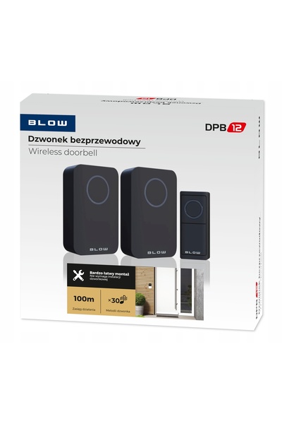 Blow Sonerie wireless impermeabilă IP44 cu rază lungă de acțiune pentru ușă, ...
