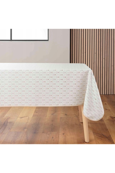 Douceur D'INTERIEUR FAȚĂ DE MASĂ DREPTUNGULARĂ BEJ CU DESIGN STRĂLUCITOR PENT...
