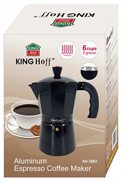 Kinghoff Cafetieră sub presiune din aluminiu 300ml, Cafetieră, Aparat de cafe...