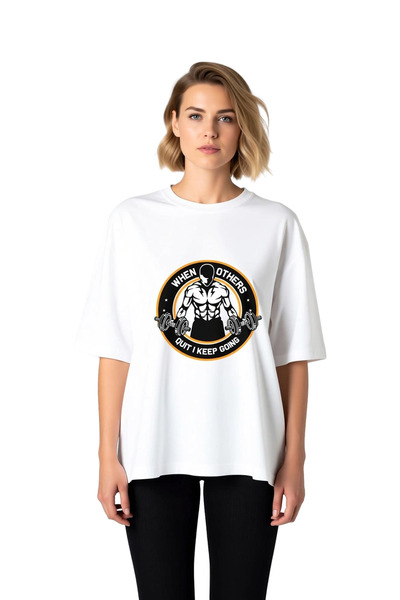 PayBuy Others May Stop, I Will Keep Going Printed Women's Oversize T-Shirt