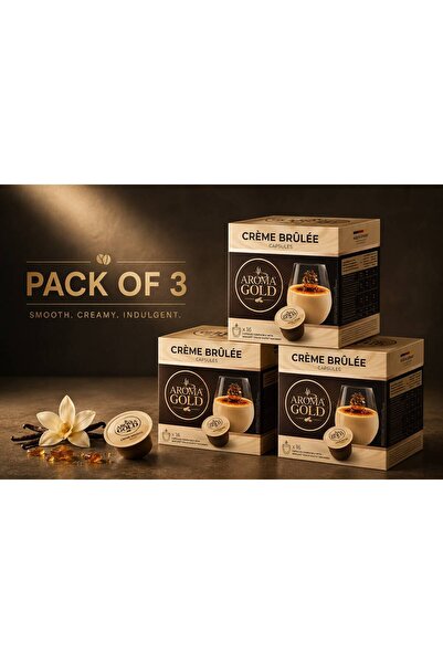 AROMA GOLD Crème Brûlée Capsule Cafea, Compatibile Nescafé Dolce Gusto, 3 x 1...