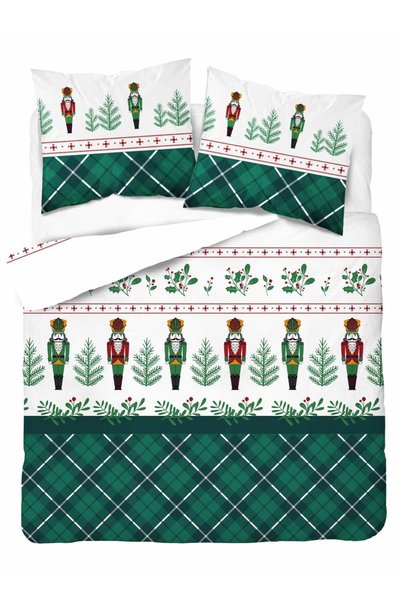 Detexpol Set de lenjerie de pat din flanelă 220x200 Crăciun Spărgătorul de nuci