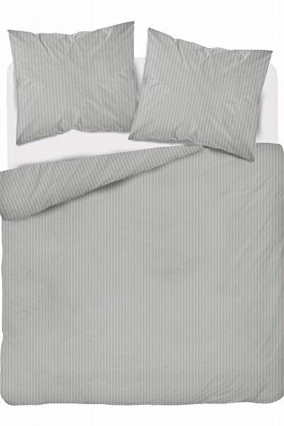 Detexpol Set de lenjerie de pat din satin 220x200, neted, cu dungi, premium, ...