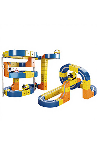 OEM Set constructie tren magnetic - 126 piese, multifunctional