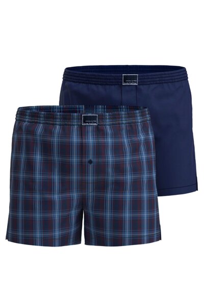 Tom Tailor Herren Web-Boxershorts, 2er Pack - Dakota, Baumwolle, Popeline