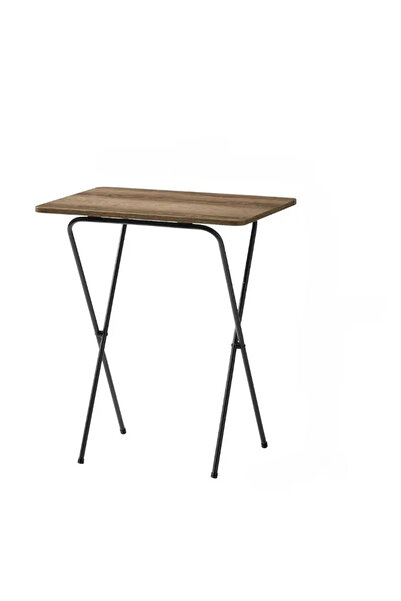 Arabest Wood Grain Folding Table with Carry Handle, Lightweight Portable Desk...