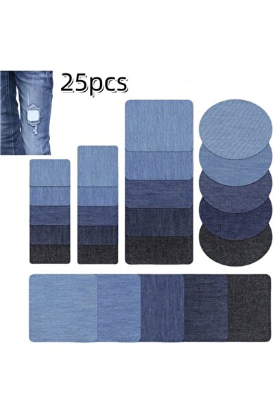 OEM Set de 25 de petice autoadezive pentru blugi - Aplicații din denim termoa...