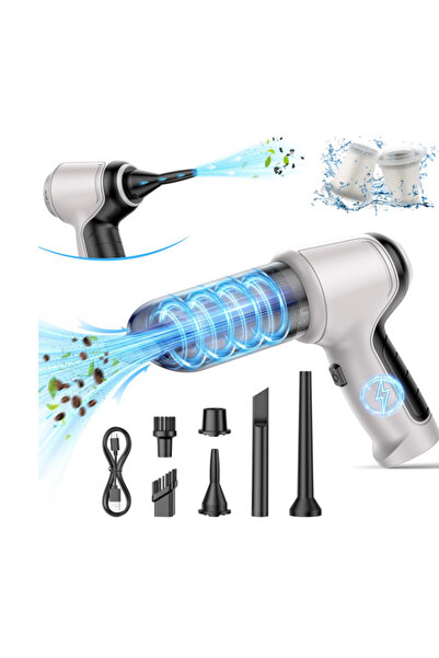 EHOME Cordless Car Vacuum, 6 in 1 Handheld Vacuum Cleaner, Air Duster, Brushl...