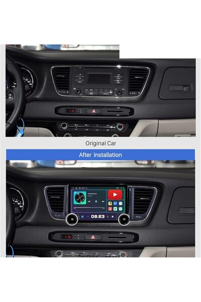 Carplayer شاشة أندرويد لسيارة كيا كارنيفال موديل 2016-2019، مع مقبضين، ذاكرة ...
