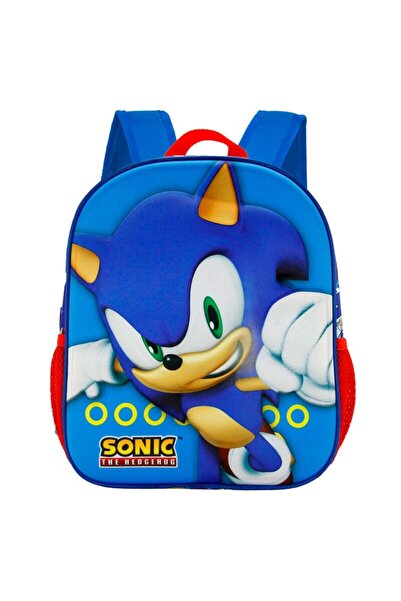OEM Ghiozdan copii Sonic the Hedgehog - Sonic 2, design 3D multicolor, înălți...