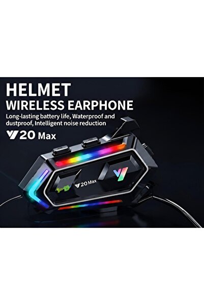 KOCH TECH Y20 Max Universal Motosiklet Kask Bluetooth Kulaklık Interkom HD Mi...