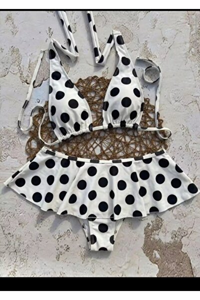sayina Polka Dot Ruffled Bikini Bottom