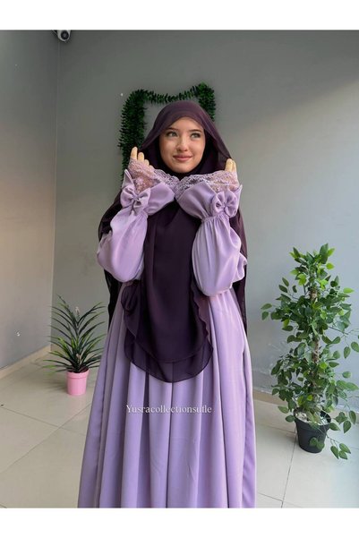 Yüsra Collection طقم Erva من قطعتين: عباية وقطعة Sufle بتدرج ظلّي