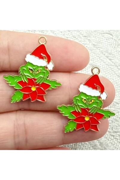 Choice3 Gold-color 10pcs Cartoon Christmas Anime Charms for Jewelry Making En...