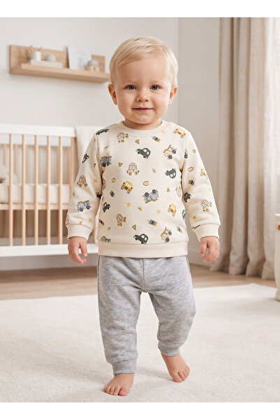 Elbebek Baby Arabalı Men's Double Suit