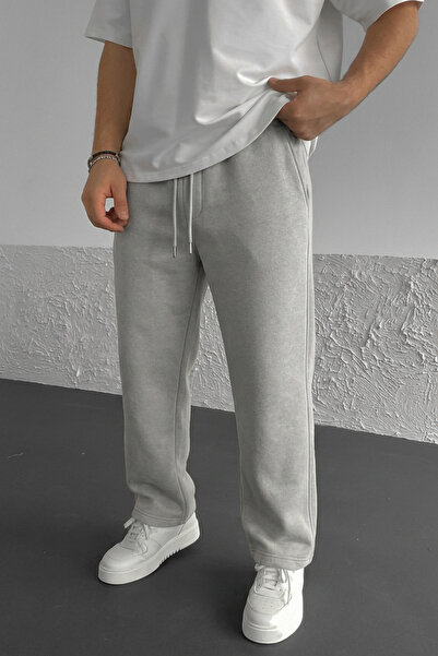 STRAVON Men's Stone Baggy Sweatpants 3 Thread Oversize Straight Leg with Back...