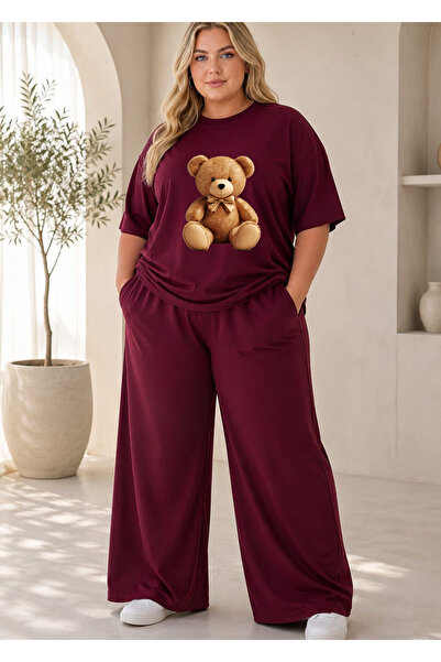Prekarya design Women's Plus Size Premium Oversize Cotton 2-Piece Tracksuit S...