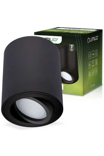 Lumiled Spot cu halogen aplicat la suprafață, orientabil, GU10, rotund, negru...