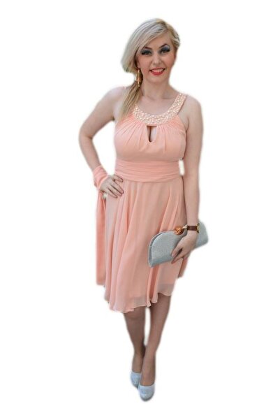 OEM Rochie de ocazie in tendinte, culoarea piersicii, masura mare