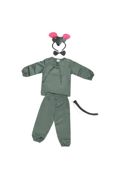 Funny Party Team Costum de șoricel pentru copii, gri, cu accesorii, bentiță, ...