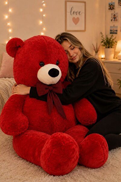 STORE24 دب فاخر من القطيفة بطول 180-190 سم مع ربطة عنق - دب هدية من إنتاج محل...
