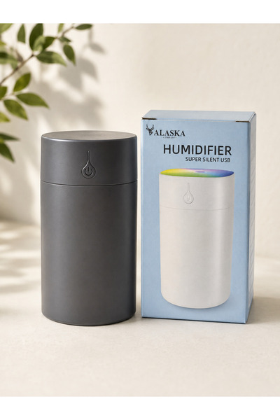 Hava Nemlendirici Buhar Makinesi ve Aroma Difüzörü -Gri Renk