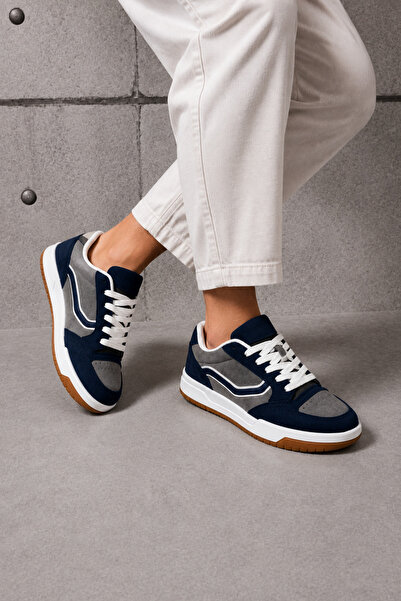 MARCO CASSANİ Unisex Orthopedic Non-Slip Sole Lace-Up Seasonal Sneaker