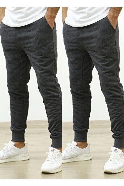 TORUK MAKTO Set of 2 Unisex Ribbed Leg Sweatpants Jogger Comfortable Fit Dail...