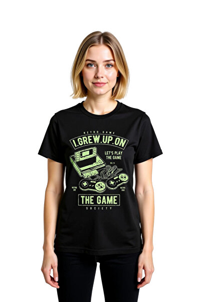 PayBuy Women's Retro Game Console Printed Short Sleeve T-Shirt Nostalgia Them...