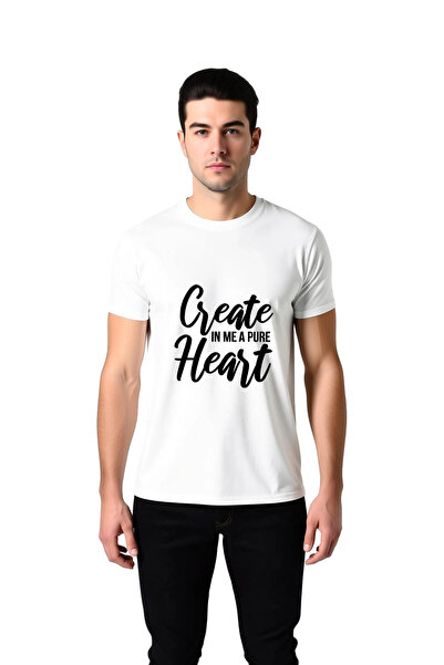 PayBuy Men's Casual T-Shirt Clean Heart Create Inspirational Quote Printed Re...