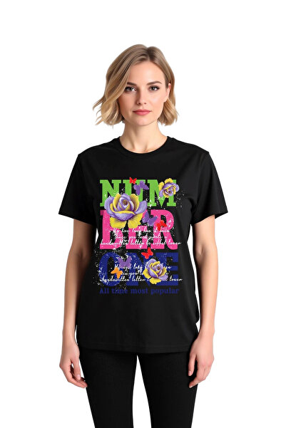 PayBuy Women's Nostalgia Themed Floral Printed Graphic T-Shirt Retro Aestheti...