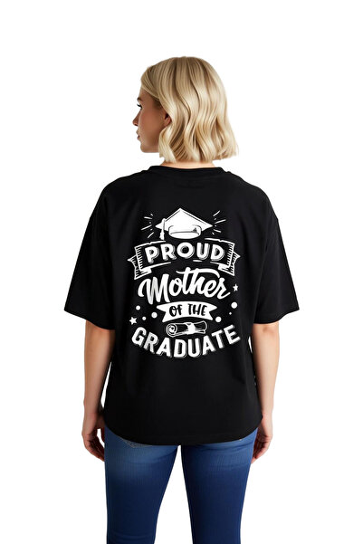 PayBuy Women's Oversize Graduation Celebration Printed Short Sleeve T-Shirt P...