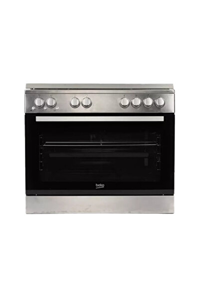 Beko موقد غاز، 90 × 60 سم، 5 شعلات، مزود بسلامة كاملة، ستانلس ستيل، GG15125FXNS