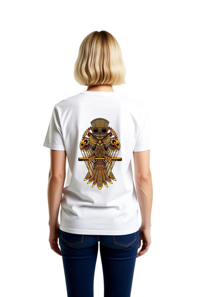 PayBuy Women's Steampunk Mechanical Owl Printed Short Sleeve T-Shirt Gear Des...