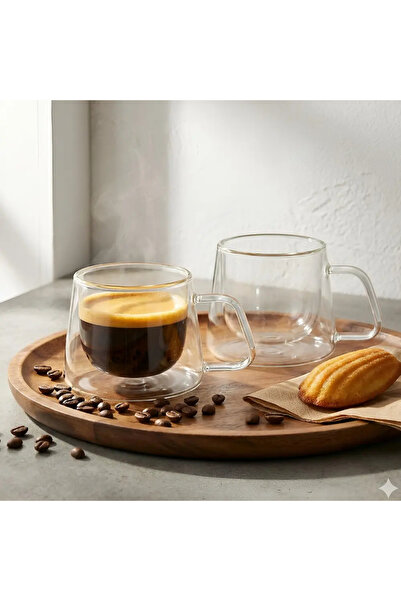 Generic Brand Cană espresso din sticlă cu perete dublu Veselo Aero