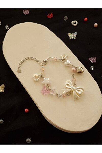 glactuca craft Bow Coquette Bracelet Y2K