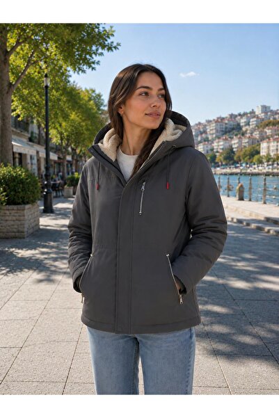 MRD SPORT Women's Fur Coat Air Water Wind Proof
