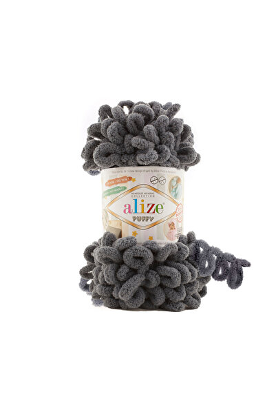 Alize 6 Pieces Puffy Anthracite Dark Gray 53 for 90X90 Baby Blanket - Sevval ...