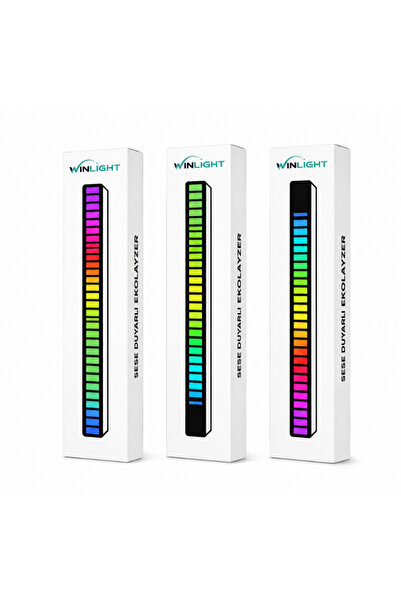 DEMİRLED Sese Duyarlı RGB LED Ekolayzer - 32 LED Müzik Ritim Işığı USB