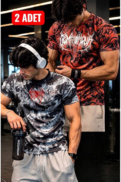kalawear Men's 2-Piece Fit Gym Fitness Breathable Technical Quick Dry Slim Fi...