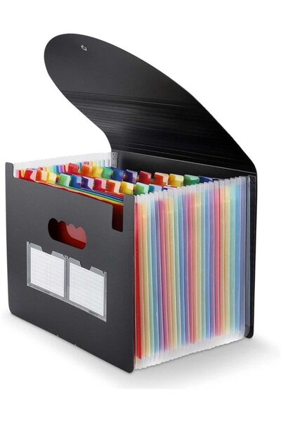 STARSTAR 25-compartment black document organizer